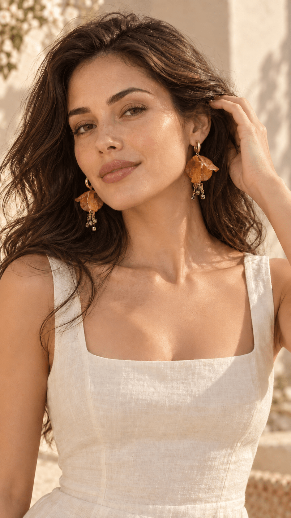 Flor de Oro Earrings - By Marbella