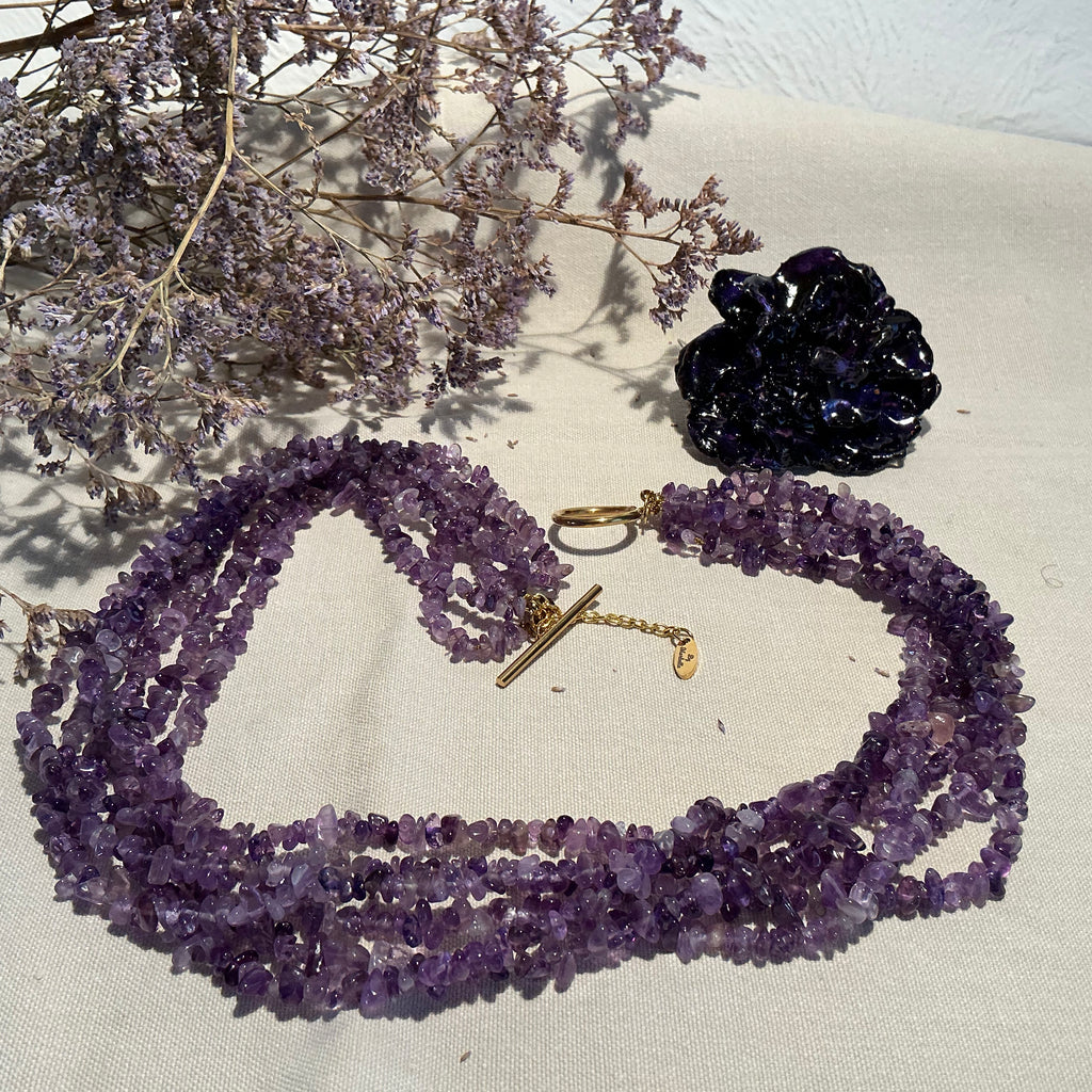 Collar largo Violet Noir