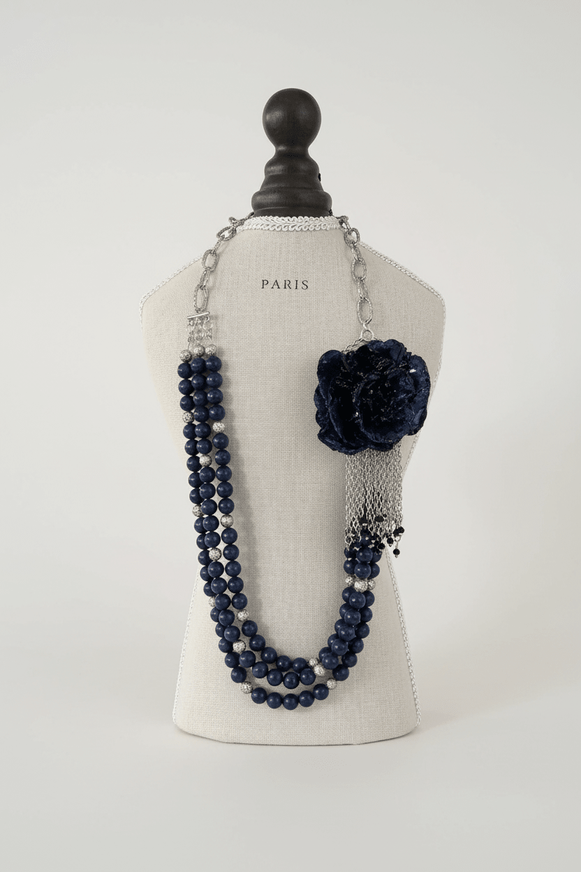Midnight Bloom Necklace - By Marbella