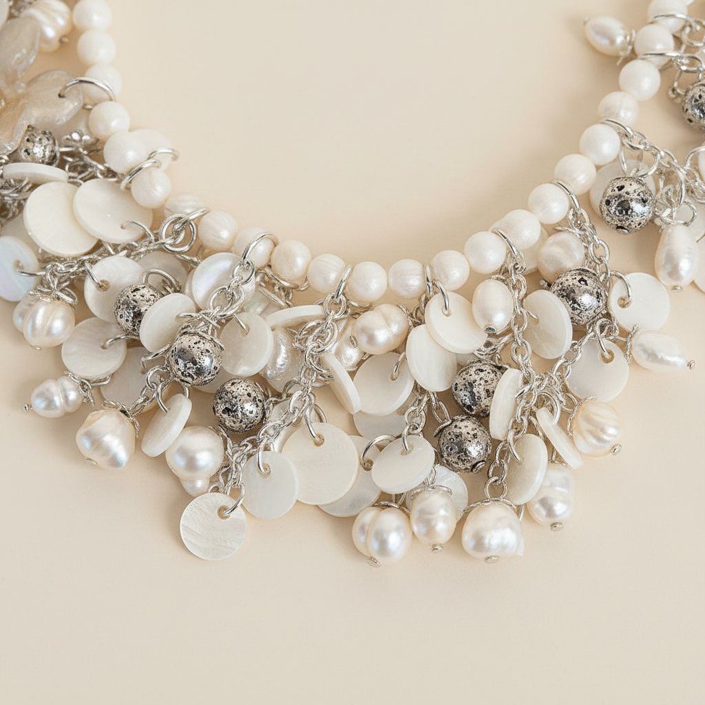 Fleur de Nacre Detalle Macro Collar