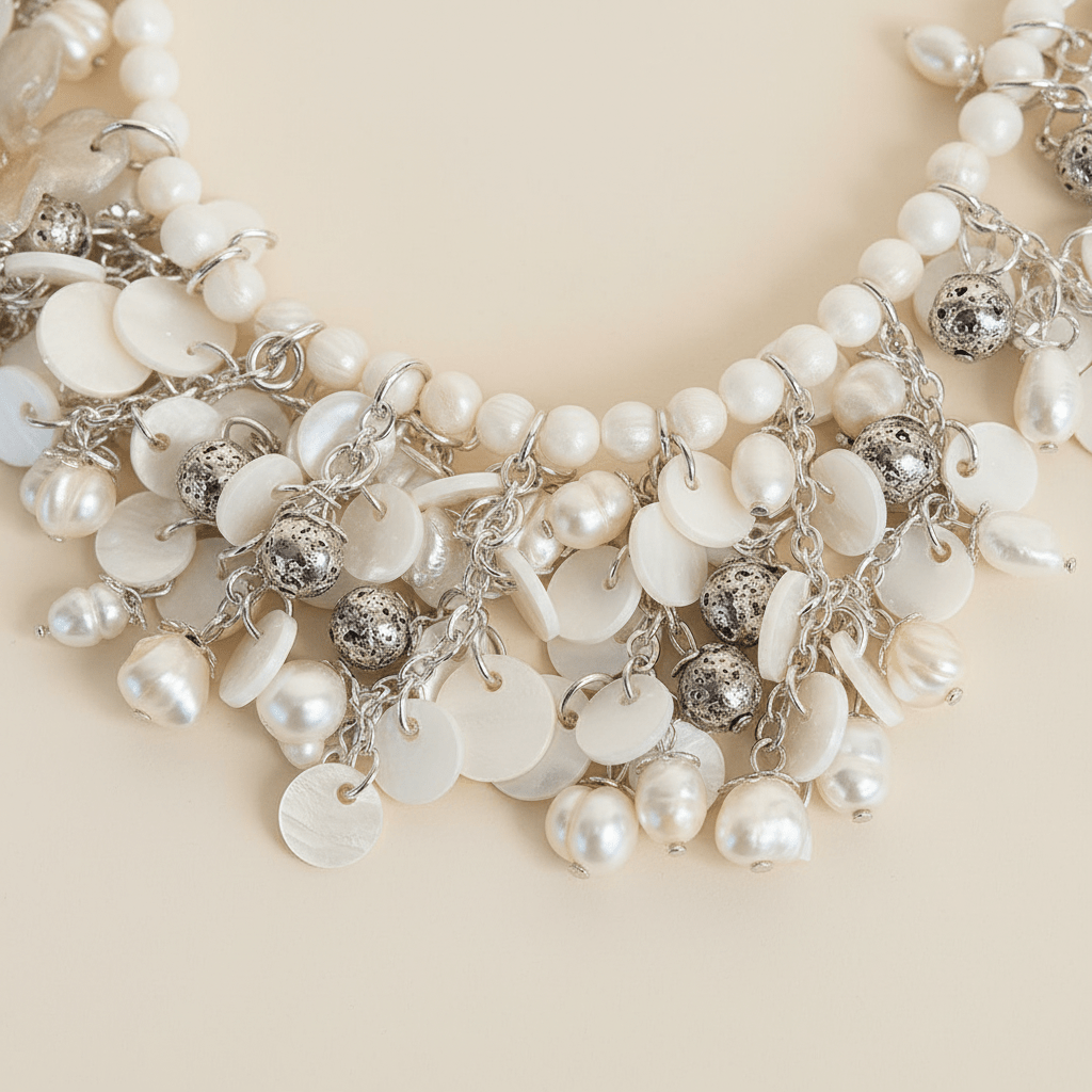 Fleur de Nacre Detalle Macro Collar