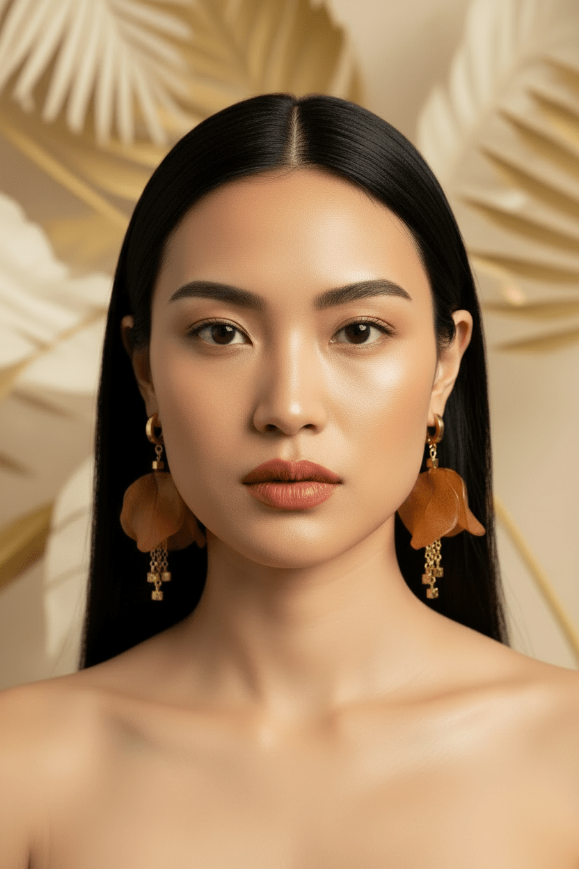 Flor de Oro Earrings - By Marbella